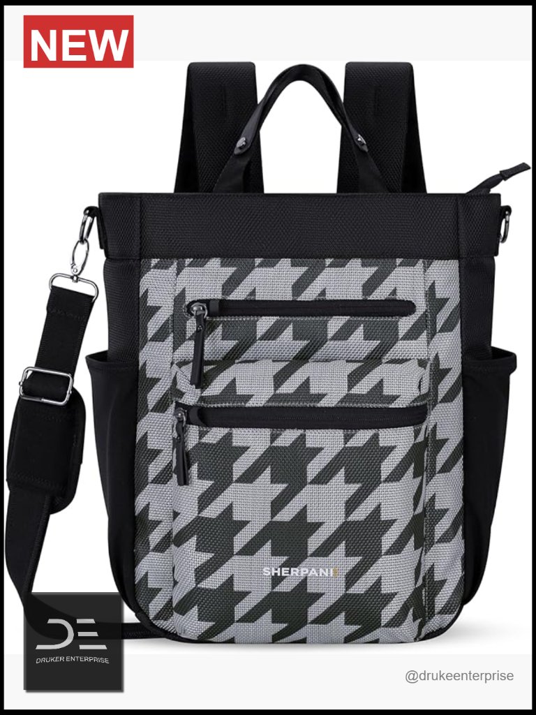 Anti Theft Convertible Backpack 3 In 1 Tote Crossbody Purse 18l Travel Bag Fits